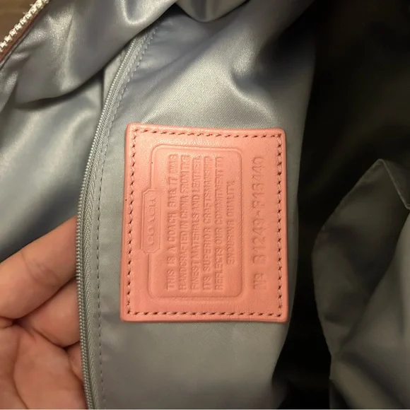 COACH ASHLEY PEONY PINK SIGNATURE CARRYALL HANDBAG SHOULDER BAG PURSE - Picture 9 of 16